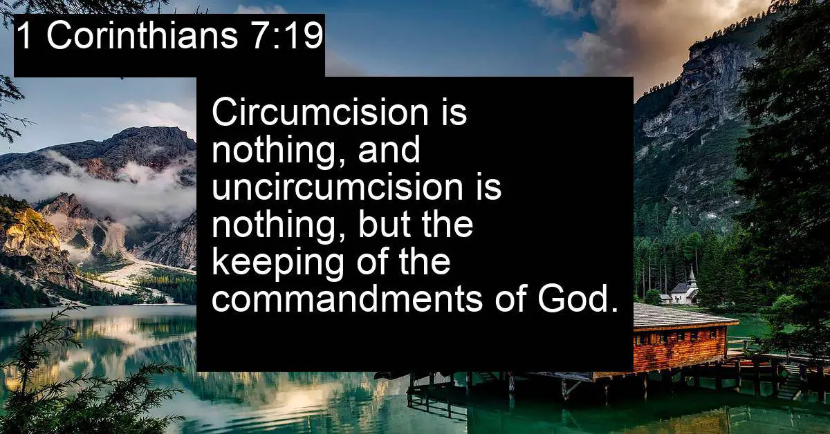1 Corinthians 7:19