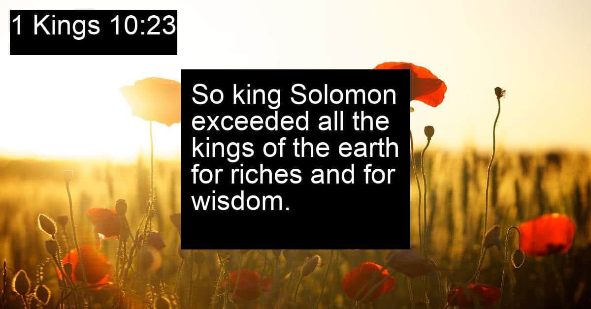 1 Kings 10:23