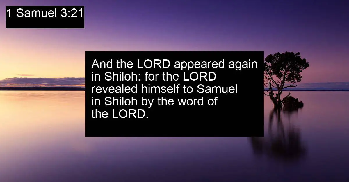 1 Samuel 3:21
