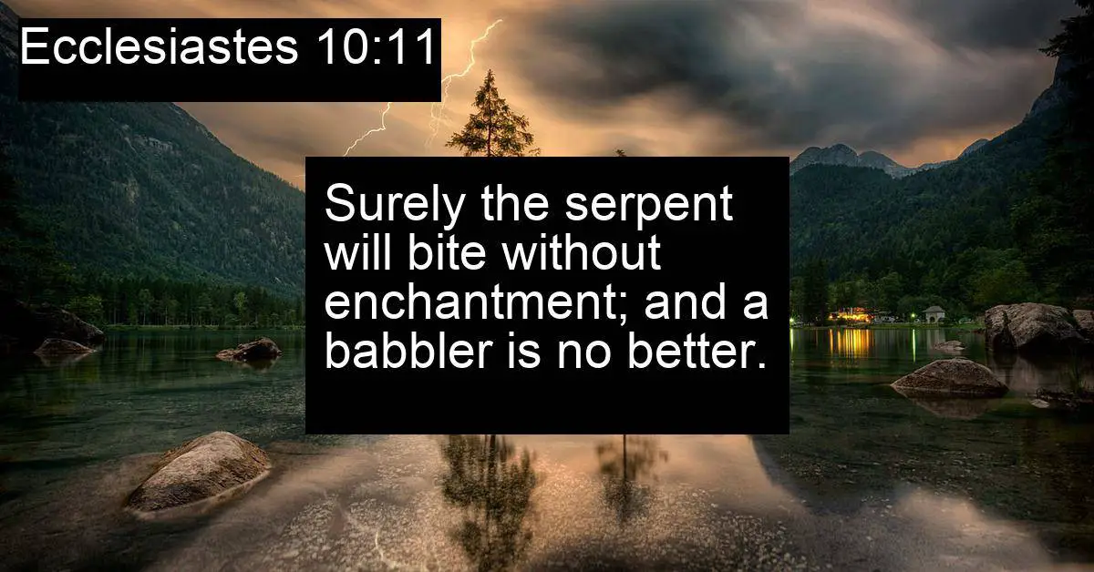Ecclesiastes 10:11