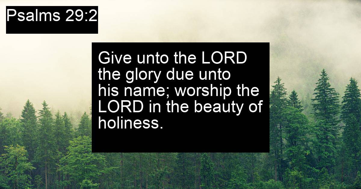Psalms 29:2