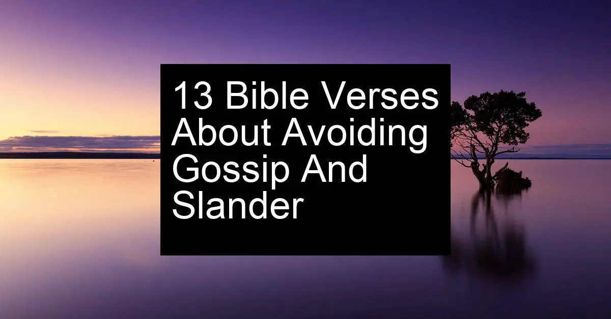 avoiding gossip and slander