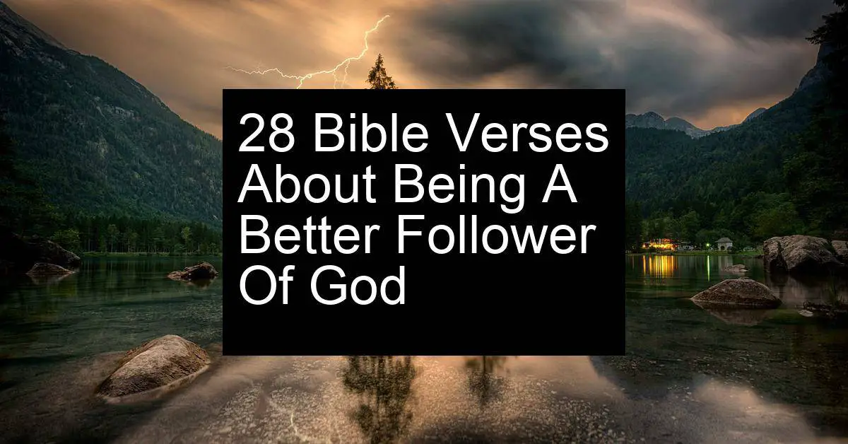 being a better follower of god