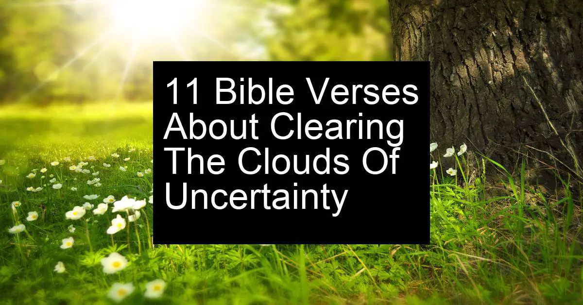 clearing the clouds of uncertainty