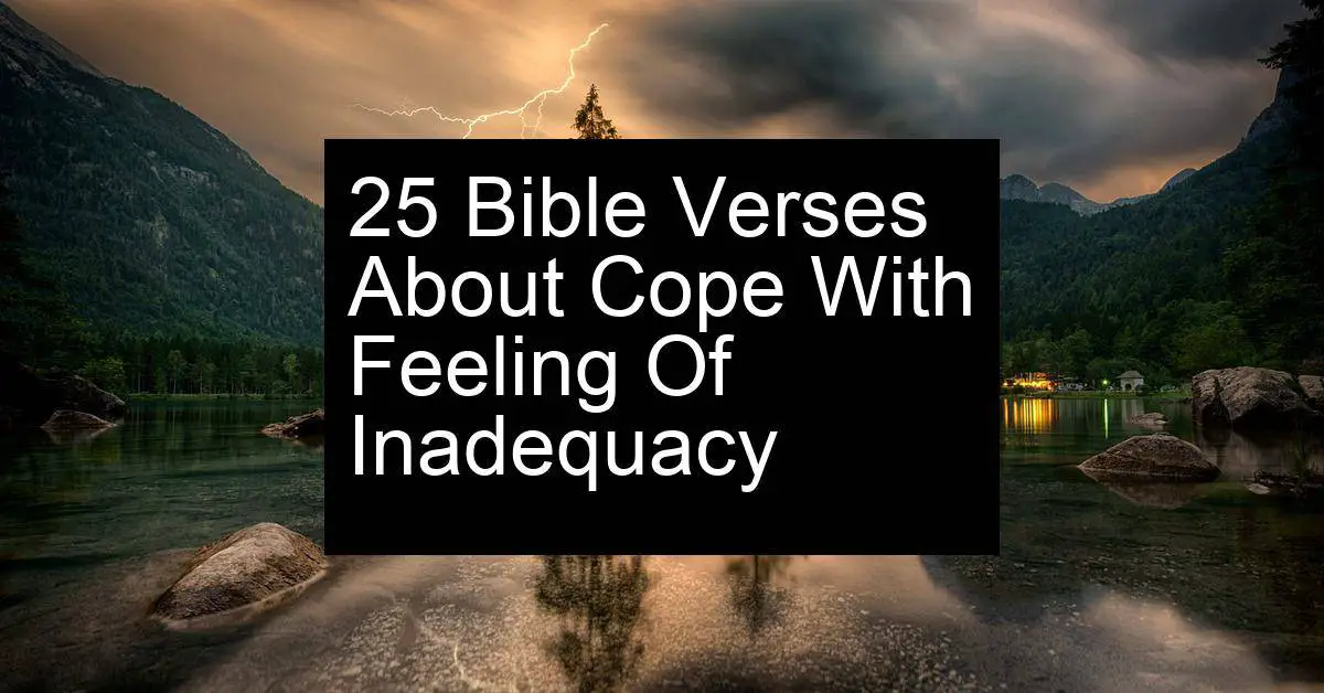 cope with feeling of inadequacy
