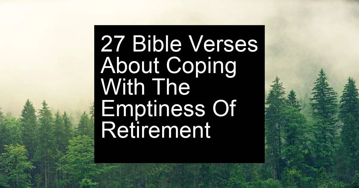 coping with the emptiness of retirement