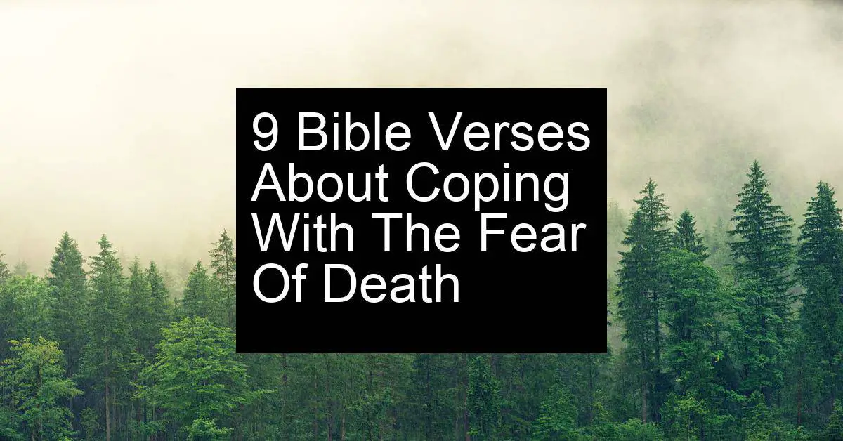 coping with the fear of death