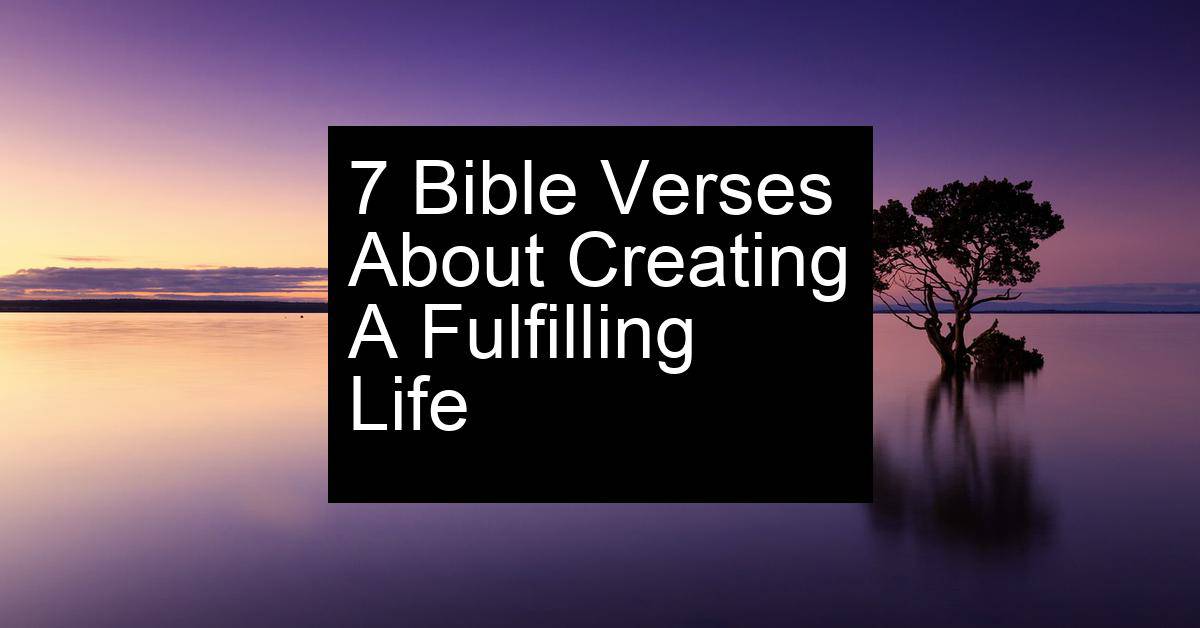 creating a fulfilling life