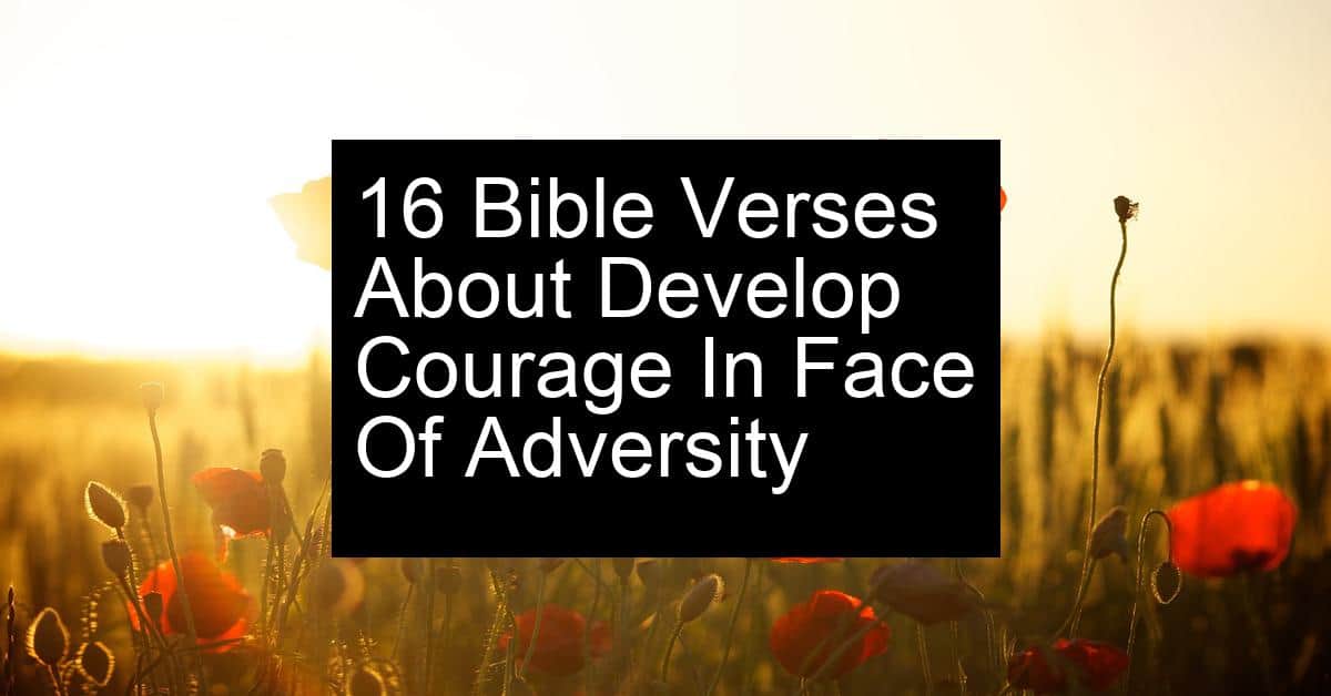 develop courage in face of adversity