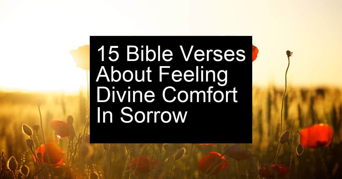feeling divine comfort in sorrow