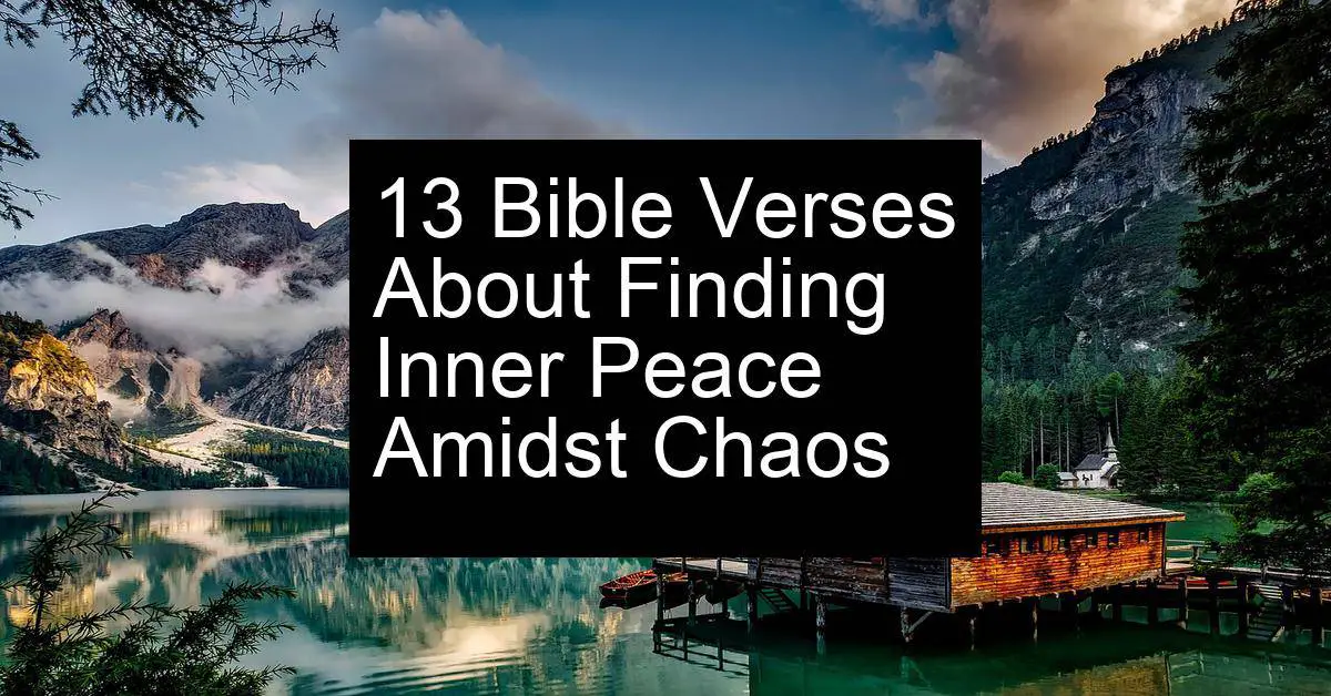 finding inner peace amidst chaos