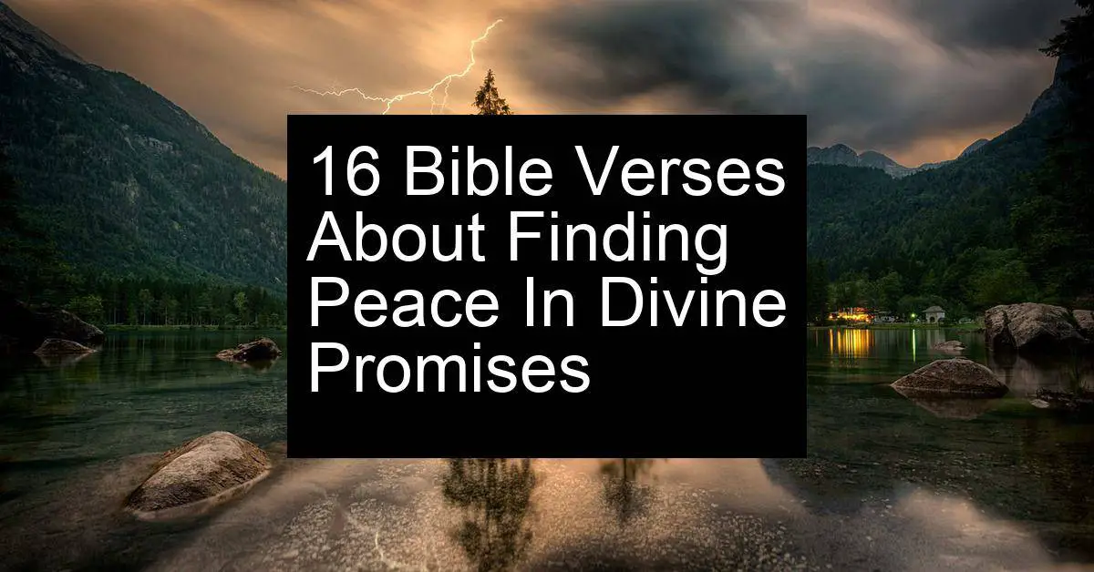 finding peace in divine promises