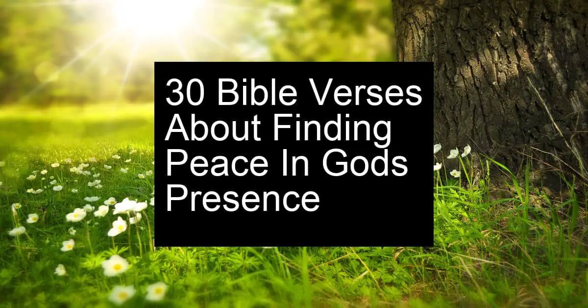 finding peace in gods presence