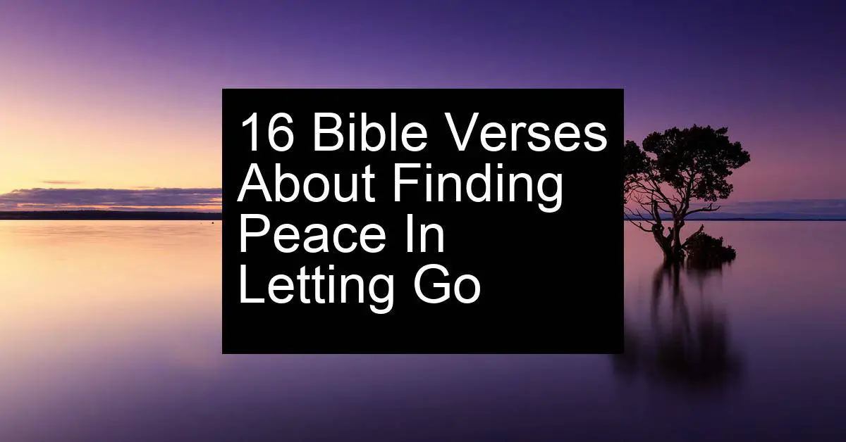 finding peace in letting go