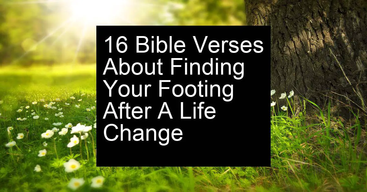 finding your footing after a life change