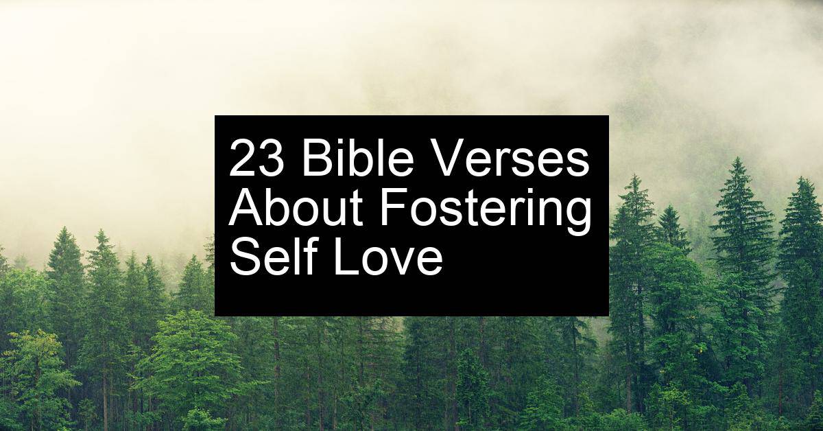 fostering self love