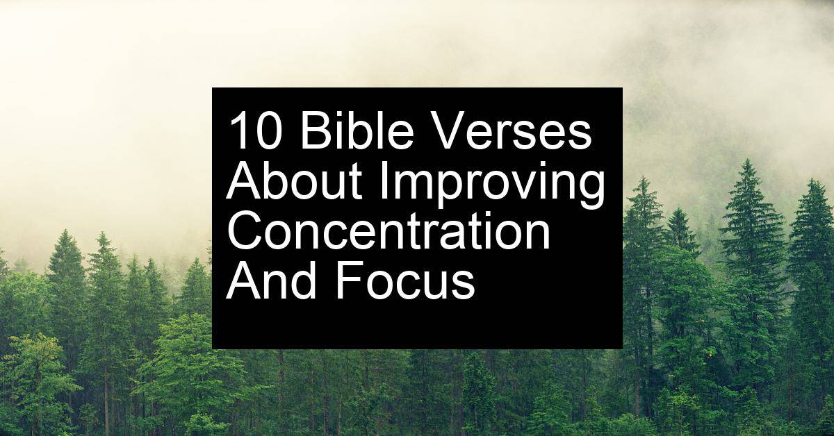 improving concentration and focus