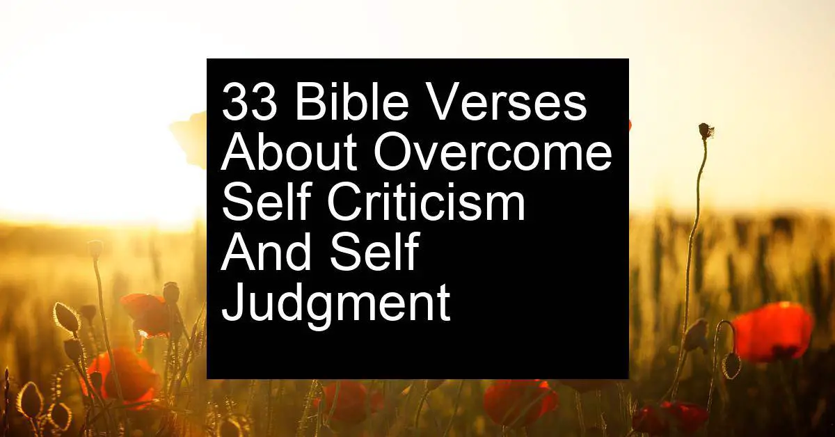 overcome self criticism and self judgment
