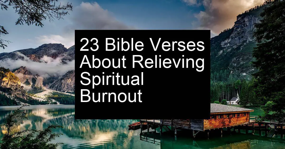 relieving spiritual burnout