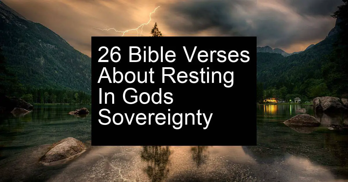 resting in gods sovereignty