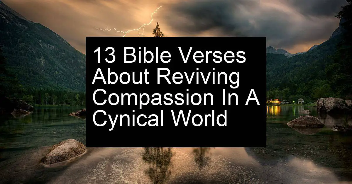 reviving compassion in a cynical world